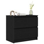 vidaXL Meuble TV noir 60x35x54 cm bois d'ingénierie