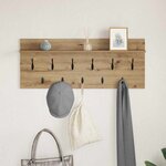 vidaXL Porte-manteau mural chêne artisanal Bois d'ingénierie