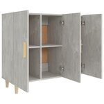 vidaXL Buffet gris béton 90x34x80 cm bois d'ingénierie