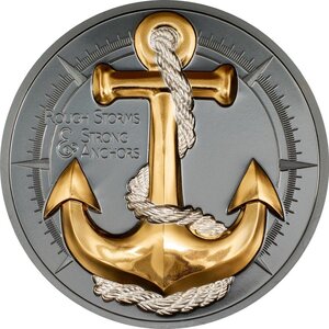 Monnaie ANCHOR ROUGH STORMS Journey 2 Oz Argent 10$ Cook Islands 2025 (PRÉCOMMANDE)