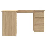 vidaXL Bureau d'angle Chêne sonoma 145x100x76 cm Bois d'ingénierie