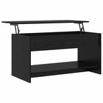 vidaXL Table basse Chêne noir 102 x 50 x 52.5 cm Bois d'ingénierie