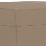 vidaXL Ensemble de canapés 3 Pièces avec coussins cappuccino similicuir