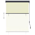 vidaXL Store roulant d'extérieur 120 x 250 cm Crème