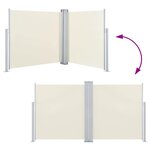 vidaXL Auvent latéral rétractable Crème 140 x 600 cm
