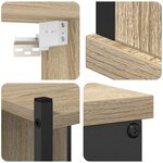 vidaXL Ensemble de mobilier de salle de bain 4 Pièces Chêne sonoma