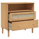 vidaXL Buffet SENJA aspect rotin marron 80x40x80 cm bois massif de pin