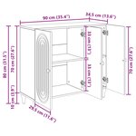 vidaXL Buffet Sonoma gris 89 x 34 5 x 80 cm Bois d'ingénierie