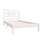 vidaXL Cadre de lit sans matelas blanc 100x200 cm bois massif