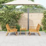 vidaXL Chaises de jardin avec table 3 Pièces en bois d'acacia massif