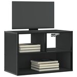 vidaXL Meuble TV noir 60x31x39 5 cm bois d'ingénierie et métal