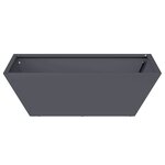 vidaXL Jardinière en bol anthracite 50x50x15 cm en acier