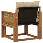 vidaXL Sofa de milieu extérieur Bois d'Acacia Massif Naturel