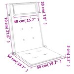 vidaXL Coussins de chaise à dossier haut lot de 6 carreaux noir