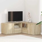 vidaXL Armoire d'angle chêne sonoma 200x40x45 cm bois d’ingénierie