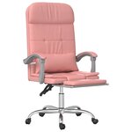 vidaXL Fauteuil de massage inclinable de bureau Rose Similicuir