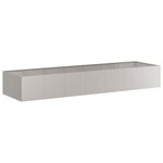 vidaXL Jardinière rouillé 280x80x40 cm acier inoxydable