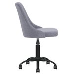 Vidaxl chaises pivotantes à manger lot de 2 gris clair tissu