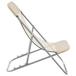 vidaXL Chaises plage pliantes lot de 2 textilène acier enduit poudre