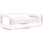 vidaXL Lit de jour avec matelas gris clair 90x200 cm tissu