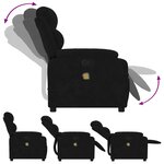 vidaXL Fauteuil de massage inclinable noir velours