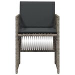 vidaXL Chaises de jardin avec coussins lot de 4 gris résine tressée