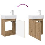 vidaXL Meuble de salle de bain avec robinet Chêne artisanal
