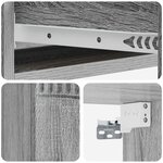 vidaXL Table d'appoint murale Sonoma gris 87 5 x 34 5 x 17 cm
