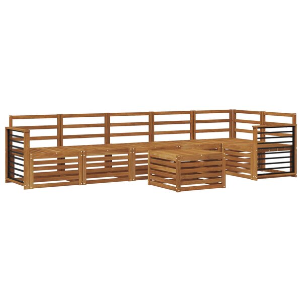 vidaXL Ensemble de canapés d'extérieur 7 pc Naturel Polyester