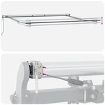 vidaXL Auvent Rétractable Gris clair 500 × 350 cm tissu