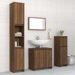 vidaXL Ensemble de meubles de salle de bain 4 Pièces Chêne marron