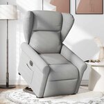 vidaXL Fauteuil inclinable électrique gris nuage tissu
