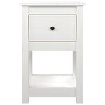 vidaXL Tables de chevet 2 Pièces Blanc 40x35x61 5 cm Bois de pin massif