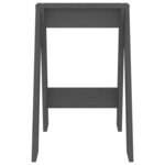 vidaXL Tabourets lot de 2 gris 40x40x60 cm bois massif de pin