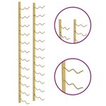 vidaXL Casier à vin mural pour 24 bouteilles 2 Pièces Doré Fer