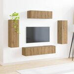vidaXL Meuble TV 5 Pièces Chêne artisanal