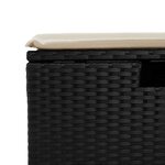 vidaXL Salon de jardin 8 Pièces avec coussins noir résine tressée