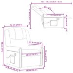vidaXL Fauteuil de massage Noir Similicuir brillant