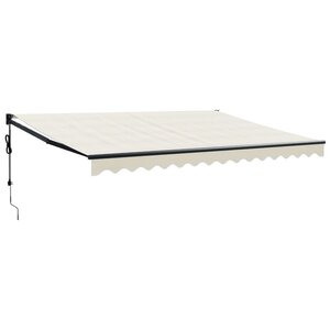 vidaXL Auvent rétractable automatique crème 4 5x3 m