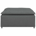vidaXL Module de repose-pieds pour canapé modulaire Gris foncé 100 x 100 x 48 cm