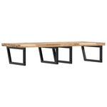 vidaXL Étagère de vasque murale acier et bois massif d'acacia