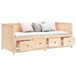 vidaXL Lit de jour 75x190 cm Bois de pin massif