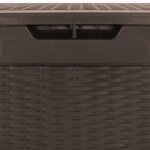 vidaXL Boîte de stockage de jardin Marron 119x48x60 cm Polypropylène