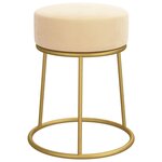 vidaXL Tabouret rond Abricot Velours