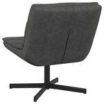 vidaXL Chaise pivotante Noir 63 x 75 x 76 cm PU antique