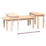 vidaXL Ensemble de tables basses 2 Pièces Bois massif de pin