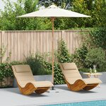 vidaXL Parasol de jardin Crème blanc 240x260 cm Bambou
