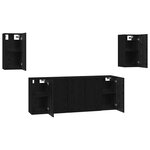 vidaXL Ensemble meuble TV 7 Pièces Chêne noir 30.5 x 30 x 60 cm