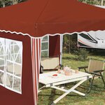 vidaXL Tente de fête pop-up 288 x 288 x 245 cm Terre cuite