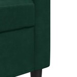 vidaXL Canapé à 2 places Vert foncé 120 cm Velours